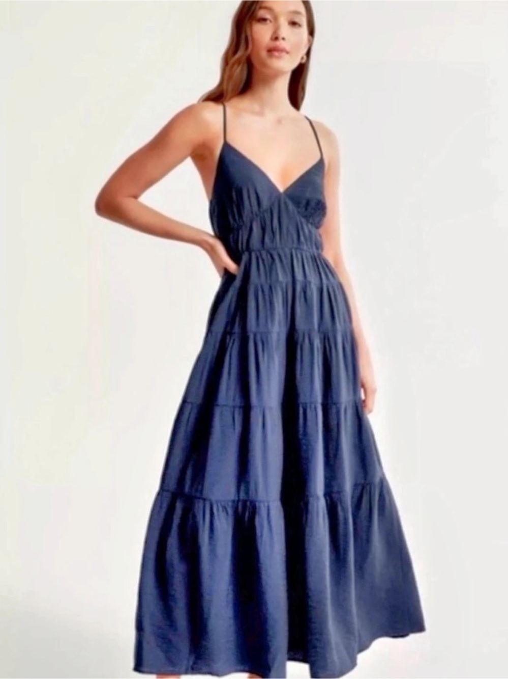 Abercrombie & Fitch Maxi Dress Black XL Petite